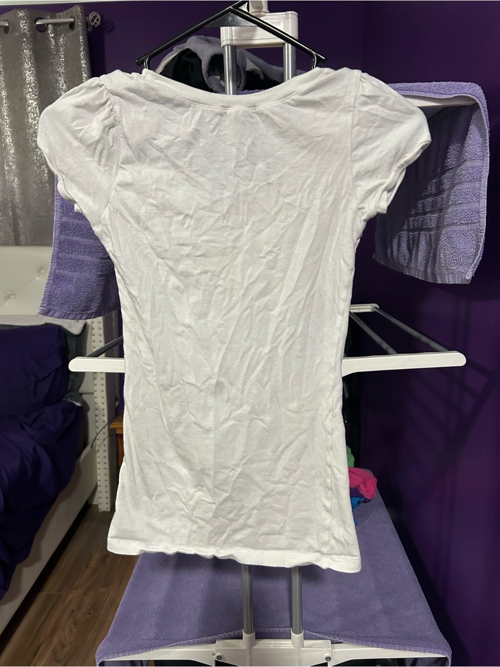 Lot of 8 Vintage Y2K Ruched Stretchy Scoop Neck Baby Tee Ambiance Size Small - Picture 15 of 16